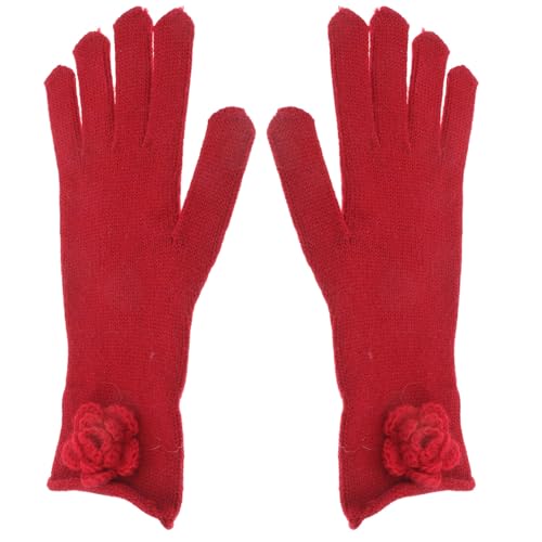 Guantes sin dedos rojos cálidos y resistentes al frío extremo para proteger tus manos