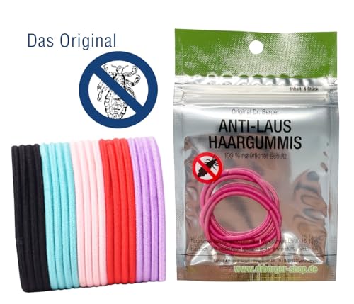 SHD Anti-Laus Haargummi gegen Kopfläuse - SPARSET 20er - Läuseschutz 100% natürlich - Sicher und wirksam, Hilfe dem Schutz von Läusen