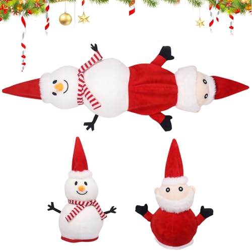 Zkaoai 2-in-1 Weihnachten Plüschtier, Weihnachtsmann...
