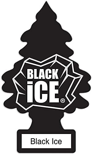 LITTLE TREES Car Air Freshener | Hanging Paper Tree for Home or Car | Black Ice | 12 Pack