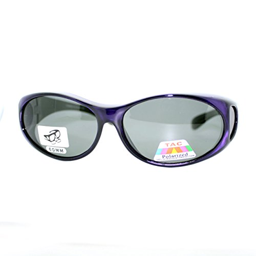 OTG Fit Over Glasses Oval Polarized Lens Sunglasses 100% UV Protection Purple