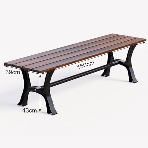 Banc de parc en acier moulé 3 places résistant pour remplacer vos meubles usés - 5