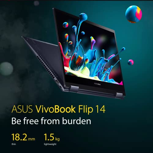 Asus 2023 Newest Thin And Light Vivobook, 14 Hd Touchscreen 2-In-1 Laptop, 4Gb Ram, 256Gb Ssd, Intel Celeron Processor, Numberpad, Type-C,Hdmi, Microsoft 365 Personal 1-Year Included, Windows 11 S #TOP6