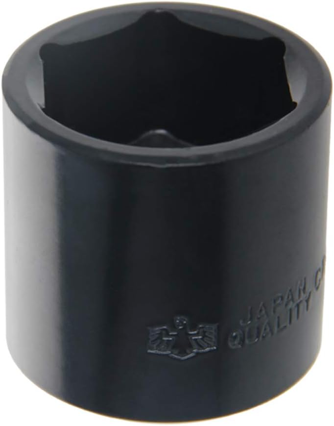 Utoolmart 1/2-Inch by 1-1/4 Inch Shallow Impact Socket, 6-Point, Cr-V, Metric 1pcs