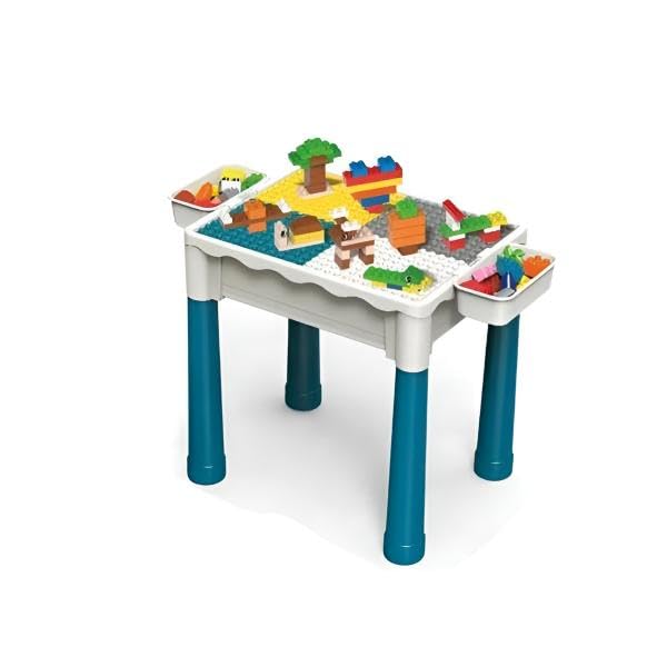 Frilla Tavolo Multifunzionale per Bambini con Piano Reversibile – Tavolo attività per Disegnare, Giocare e Costruire, Tavolino per Bambini con Spazio Portaoggetti – Koclinka