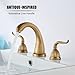 YANNLII Antique Brass Widespread Bathroom Sink Faucet,Two Handle Three Hole Brass Lavatory Vanity Faucet,8-16 Inch Basin Mixer Tap with Pop Up Drain Assembly