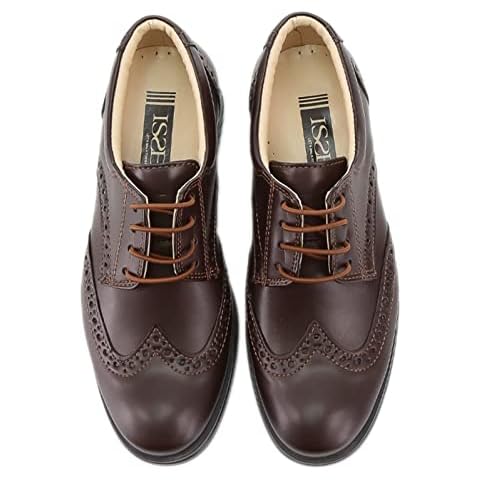 Boys Brown Faux Leather Brogue Shoes Cover