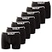 Produktbild DA!LY UNDERWEAR Herren Boxershort Basic Boxer Retro Trunks 7er Pack Unterhosen Schwarz Waistband Bunt 95% Baumwolle Daily S M L XL XXL 3XL 4XL 5XL 6XL, Größe:XXL (8), Farbe:Schwarz/Weiß