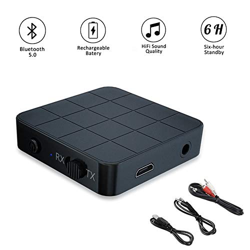 Audio Transmitter Receiver TV Computer Speaker Car Adapter 3.5mm Bluetooth 5.0 2-in-1