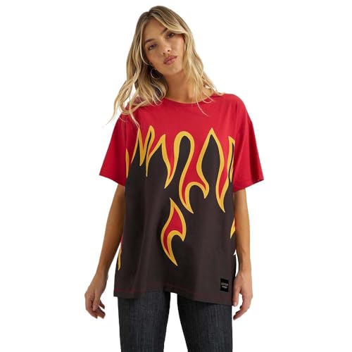 Wrangler Lainey Wilson Womens Flame Tee Shirt Red M