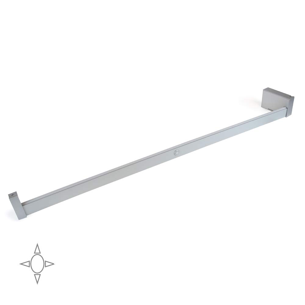 EMUCA - Iluminación para Armario o vestidor, Barra de Armario con luz LED Recargable y Detector de Movimiento, Varias Medidas y Colores (1008-​1158mm, Anodizado Mate)