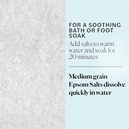 Image of Epsom Bath Salt Crystal and Bath | For refreshing bath soak, relieves aches & pain - 1KG