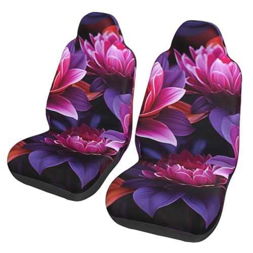 Housse de siège avant de voiture respirante lot de 2 universelle pour SUV et camion motif fleurs
