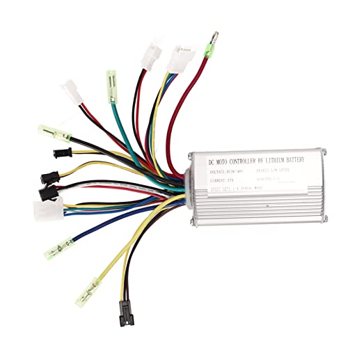 Keenso Controlador de Velocidad del Motor, Controlador de Motor de CC con Mazo de Cables Controlador de Motor Batería de Litio para Bicicleta Eléctrica 36V 48V 17A