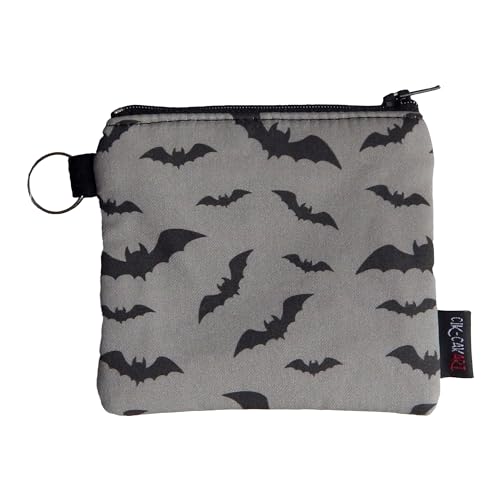 Gothic Bat Zipper Pouch, Bat Lover, Alternative Pouch, Halloween Accessories, Bat Halloween, Gothc Coin Purse, Bat Pouch, Handmade Gothic Unique Gift