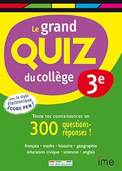 Paperback Le grand quiz du collège 3e: avec le stylo électronique score pen ! [French] Book