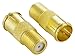 Produktbild Poppstar 2X SAT F-Quickstecker (Coax Schnellverbinder: F-Buchse auf F-Stecker) Kupplung für Koaxialkabel - Antennenkabel, vergoldet
