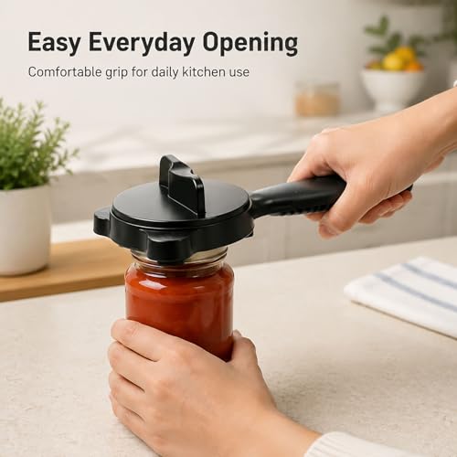 Jar Opener for Seniors, 4-in-1 Adjustable Lid Opener with Non-Slip Grip, Multi-Function Bottle & Can Opener for Weak Hands & Arthritis, Fits Kitchen Jars, Beer Caps & Soda Bottles, Kitchen Helper — view 3