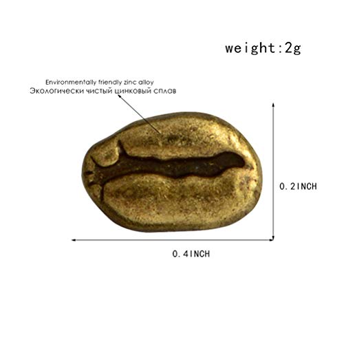 Image of SHERCHPRY 16Pcs Coffee Pins - Realistic Coffee Bean Brooch, Metal Bean Lapel Pins, Cute Cafes Work Brooches Decoration for Hat, Handbag, Clothing