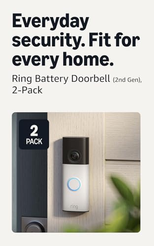 Ring Battery Doorbell (newest model), Retinal 2K with wide-angle ...