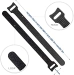 100PCS Reusable Hook and Loop Cable Ties - 6&8-Inch Assorted Bundle, Heavy-Duty Cable Management Straps, Reusable Cord Organizers for Desk, Home, Office & Data Centers