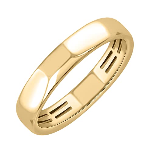 10K Gold 4mm Plain Wedding Band