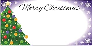 Henbrandt 50 x Christmas Table Place Cards with Christmas Tree Decoration Name Cards Xmas Table Settings Party Place Cards School Supplies Decorations for Christmas Table Friends and Family