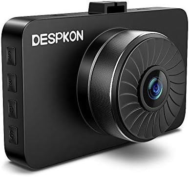 DESPKON 1296P FHD Car DVR Dash Cam with 3.0" LCD Screen 170ยฐWide Angle, G-Sensor, WDR, Loop Recording, Motion Detection and Night Vision