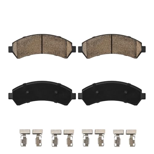KAX Ceramic Front Brake Pads Fit For Chevrolet Blazer 1997-2005, Chevrolet S10 1998-2004, GMC Jimmy 1998-2001, GMC Sonoma 1998-2004, Oldsmobile Bravada 1997-2001 4 Pcs replace # D726 by KAX - Used condition - Image 2