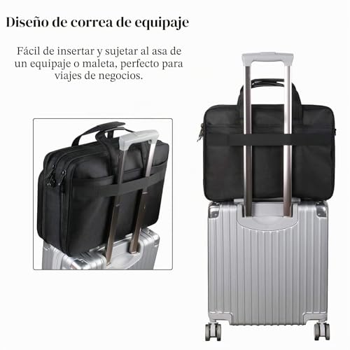 Bolso de hombro impermeable de 17 pulgadas con protección de espuma para portátil y documentos 7