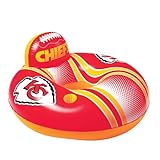 NFL 42' Pool Float with Backrest and Cupholder, Officially Licensed Inflatable Tube for Adults - Kansas City Chiefs