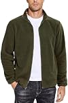 COOFANDY Polar Veste polaire Vestes zippées simples VestES chaudes en plein air Casual Manteaux avec poches pour homme