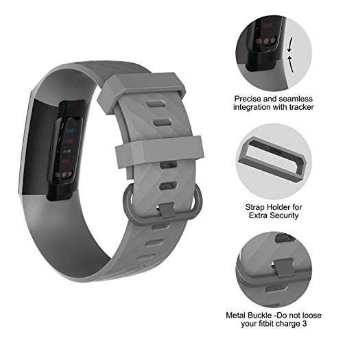 Image of Waterproof Bands for Fitbit Charge 3 / Charge3 SE, Wristbands for Women Men Small Large