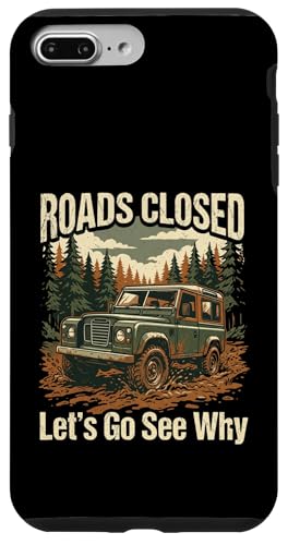 �ʔ����I�t���[�h�g���b�N 4x4 Roads Closed Let's Go See Why Design �X�}�z�P�[�X iPhone 7 Plus/8 Plus �p