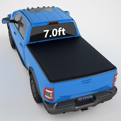 EZ-COVER 7' Soft Roll Up Truck Bed Cover Compatible for 1982-2012 Ford Ranger Vinyl Tonneau Cover | Fleetside Body Only
