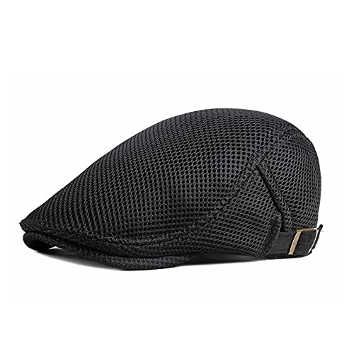 KADBLE Casquette plate en maille respirante pour homme - Chapeau d'été pour la conduite et la chasse, noir, S/L Cover