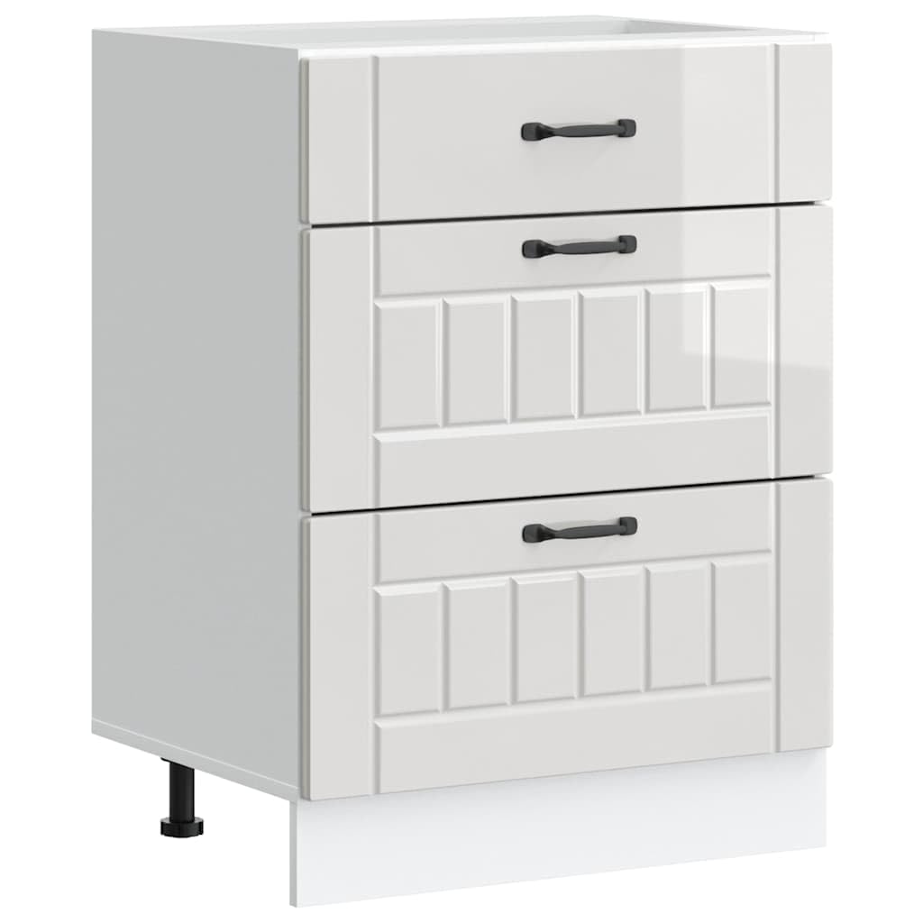 Refined Mueble bajo de Cocina Lucca Blanca de Alto Brillo 60x46x81.5cm