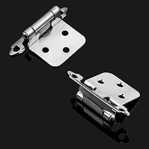 Gobekor 10 Pack Self Closing Kitchen Cabinet Hinges Polished Chrome Overlay Cabinet Hinges For Kitchen Cabinets #TOP1