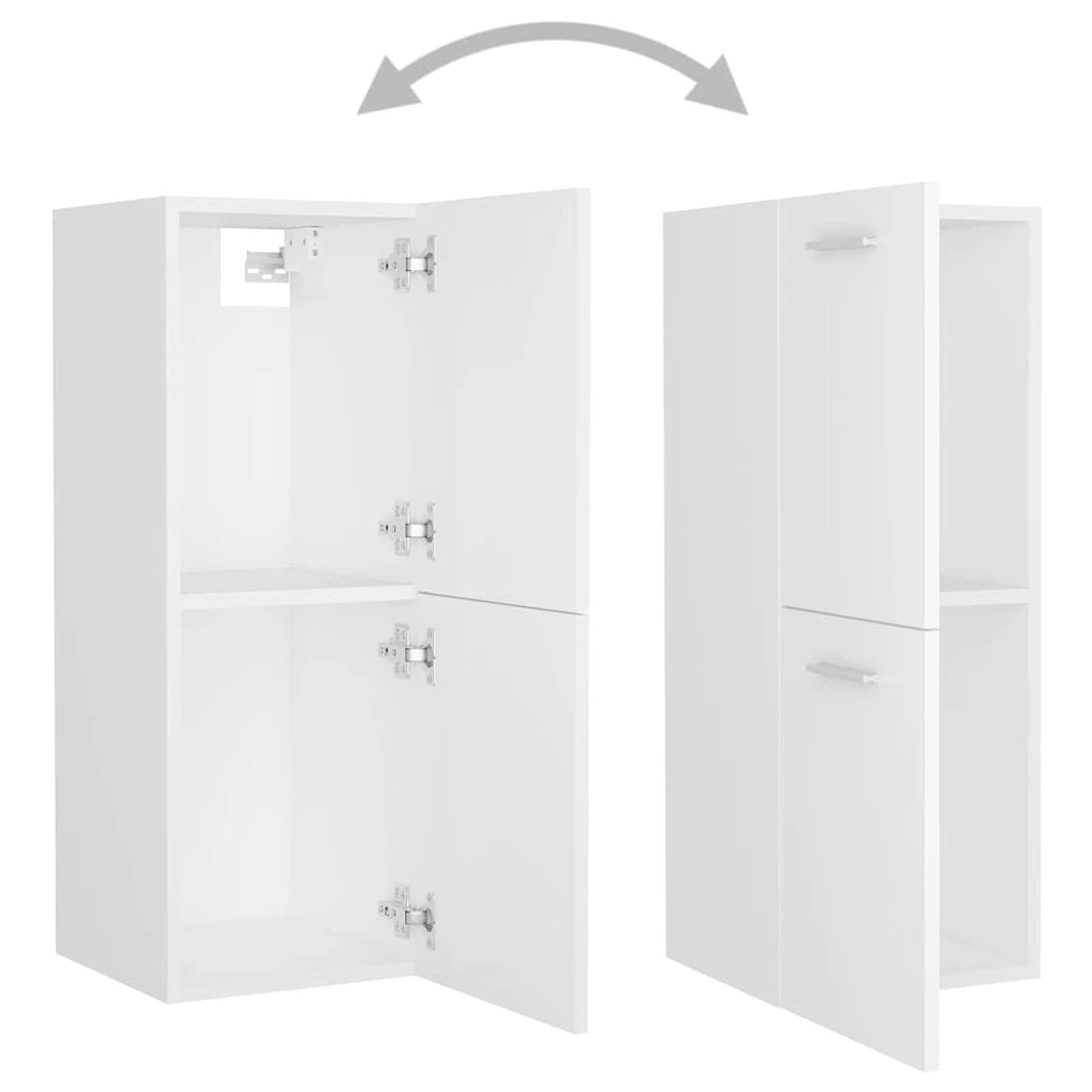 Festnight Armario de Baño Suspendido Blanco 30x30x80 cm - Columna Lavabo, Mueble Pared