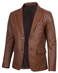 Brown -Blazer Leather Coat