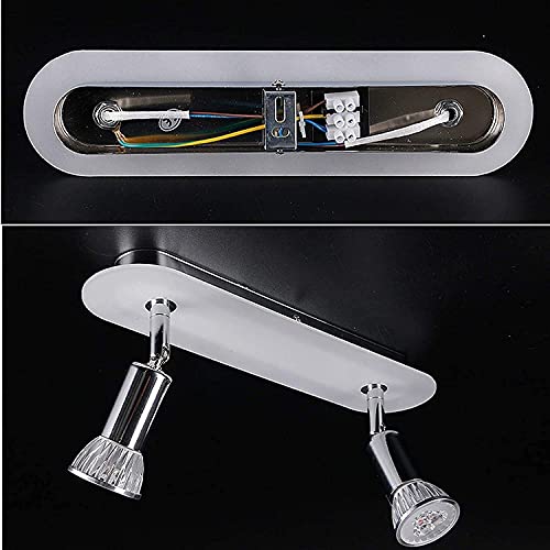 Lámpara de techo GU10 orientable de 2 vías con focos LED para cocina 5