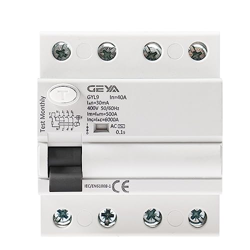 Disjoncteur différentiel 100mA interrupteur de sécurité 4P 63A