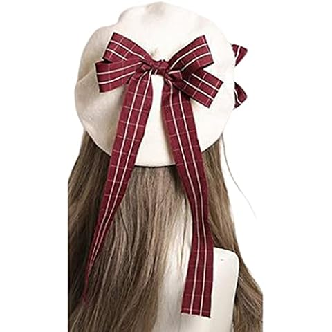 Douoiussluka JK Uniform Bow Hat Kawaii Hair Accessories Sweet Japan Kawaii Bowknot Cute Beret Hat Painter Hat Cute Female Cover