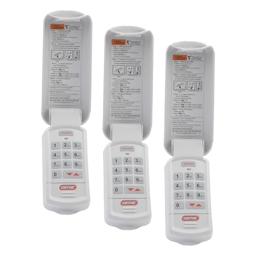 Image of Genie Garage Door Opener Wireless Keyless Keypad-Safe&Secure Access-Compatible with All Genie Intellicode Garage Door Openers-Easy Entry into The-Garage with a PIN-Model GK-R,White,(Pack of 3)