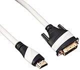 35 Ft HDMI to DVI Cable, GearIT HDMI to DVI 35 FT High Resolution 1080P CL2 Rated High Speed Bi-Directional HDMI to DVI Cable, White