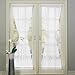 No. 918 Emily Sheer Voile Single Curtain Door Panel, 59" x 72", White