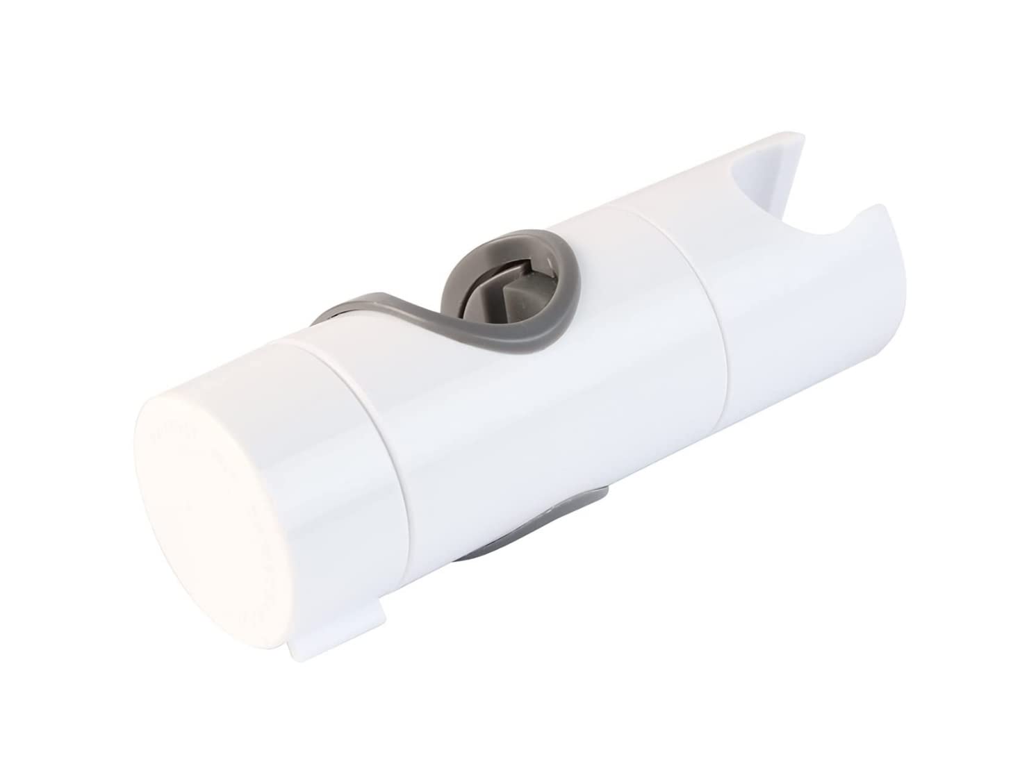 Hairstore White Matte Adjustable Shower Head For Slide Bar, Hand Shower Bracket Universal 20-25Mm Head Guide Bracket Holder 360 Degree Rotation For Sprayers