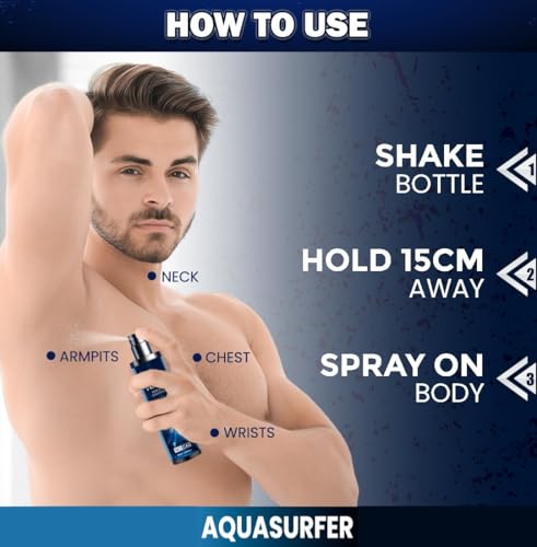 Image of NEUD 120ml Luxury Aquasurfer Deodorant for Men, Perfume for Men Gift Set, Body Spray for Man, Fresh & Long Lasting Fragrance - Pack of 1