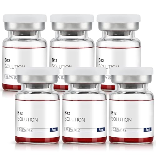 B12 Solution 5mL 6 Pack - Daily Nutrient Support for Energy & Vitality Balanced Formula with Sodium Chloride