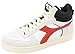 Produktbild Diadora Unisex Magic Basket Demi Cut Suede Leder Gymnastikschuh, White Ferrari Red Italy, 45 EU